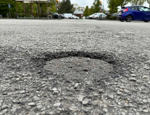 Repairing potholes in car parks